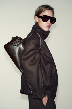 ZARA ГОРОДСКАЯ СУМКА С ПЛЕЧЕВЫМ РЕМНЕМ, КОРИЧНЕВЫЙ