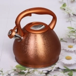 Чайник из нержавеющей стали 3,6 л «Роскошь» со свистком, оранжевый