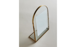 Zara Home Фоторамка из стекла, цвет золотой, 21 см