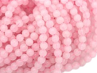 Нить бусин из розового кварца 10,4мм, гладкие