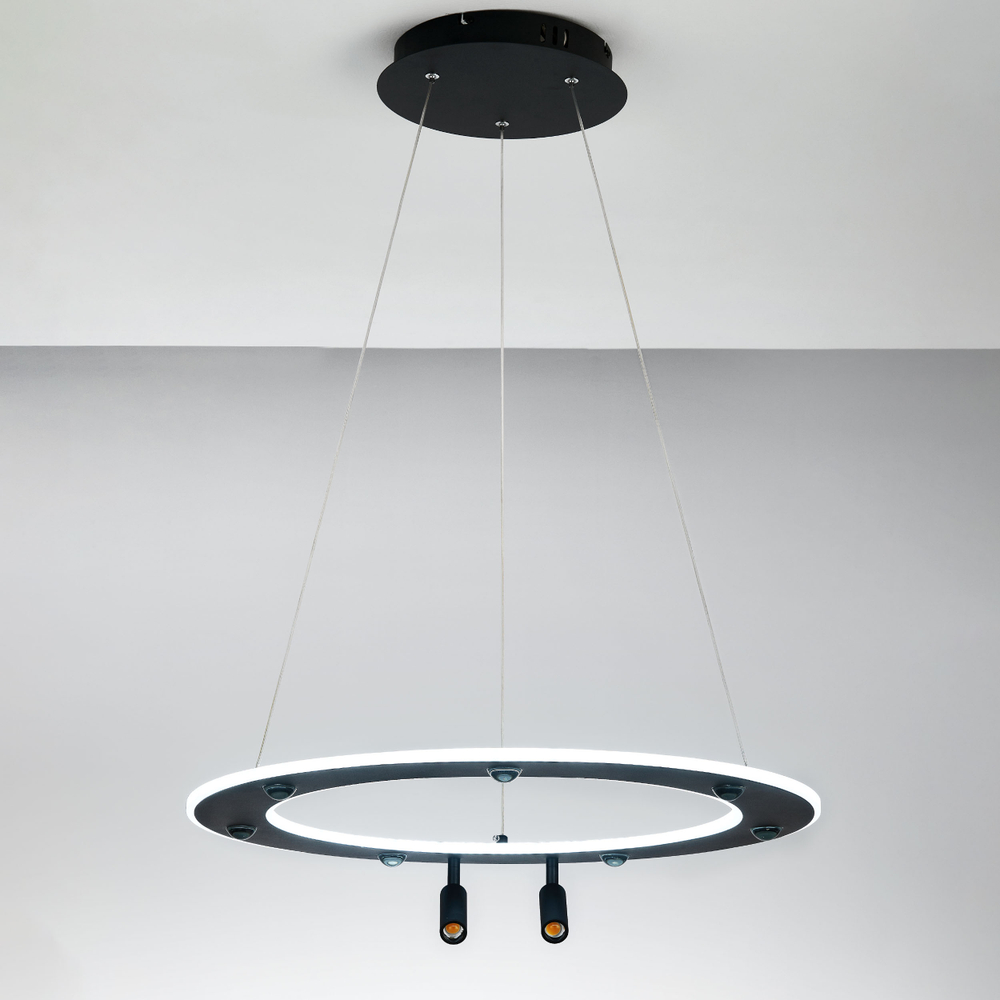 740467 Люстра DIVE LED 90W 4900LM G ЧЕРНЫЙ 3000-6000К