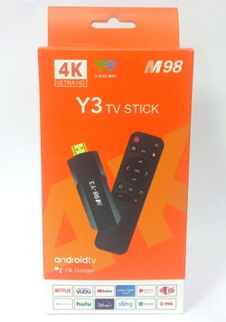 Смарт приставка Smart TV Box Y3 Stick 4K Android TV (1+8GB) (черный)