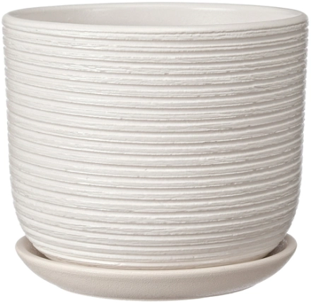 Горшок керамический Лоза белый бук 0,8л d12h10,1