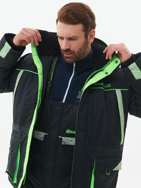 Костюм зимний Elbrus ткань Hit Membrane цвет Черный/Лайм