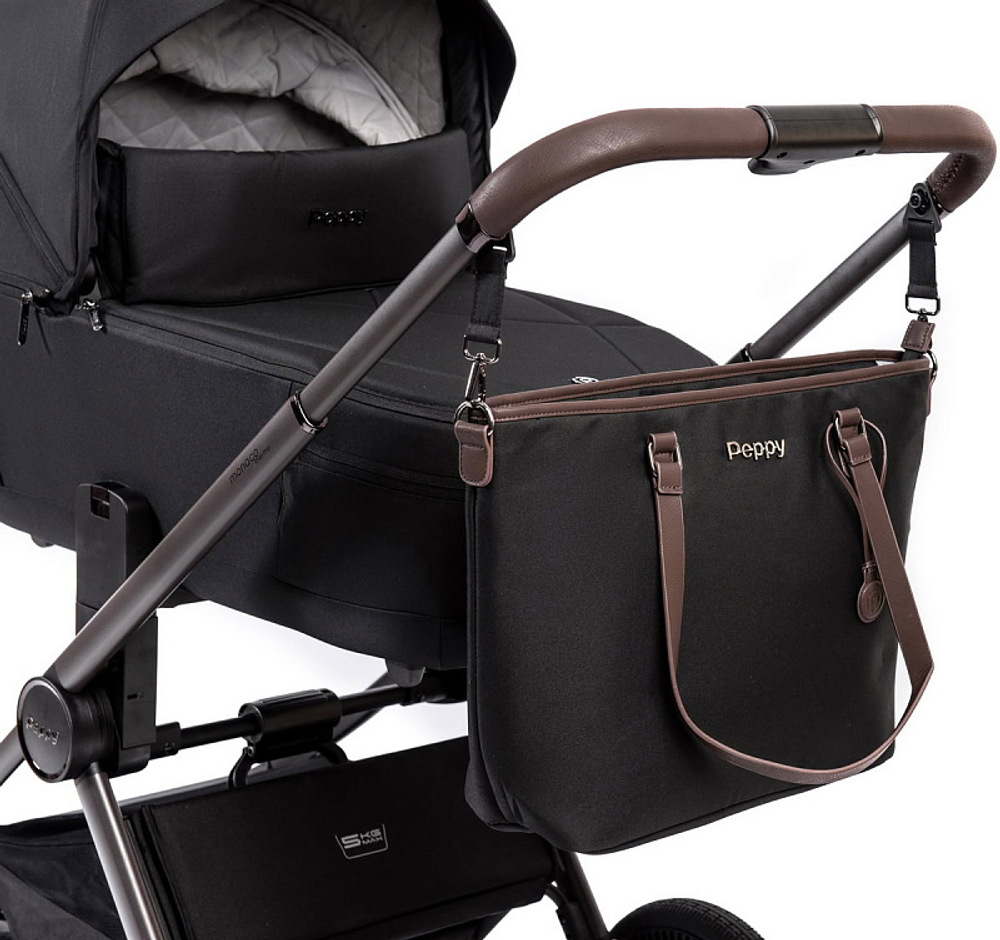 Детская коляска Peppy Monaco Thermo 3 в 1 с автокреслом Verona Black