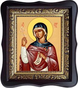 Маргарита (Марина) Антиохийская Святая великомученица. Икона на холсте в киоте