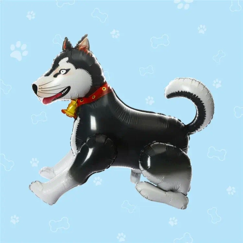 Шар фигура фольга 58см Хаски воздух