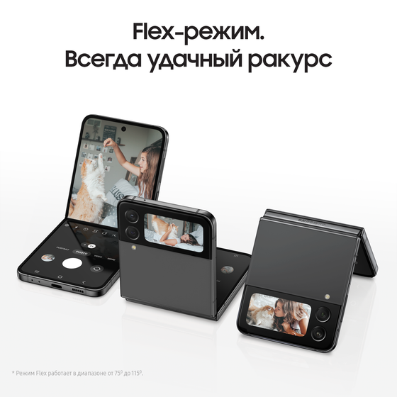 Смартфон Samsung Galaxy Z Flip4 8/512Gb графит (SM-F721BZAPEUE)