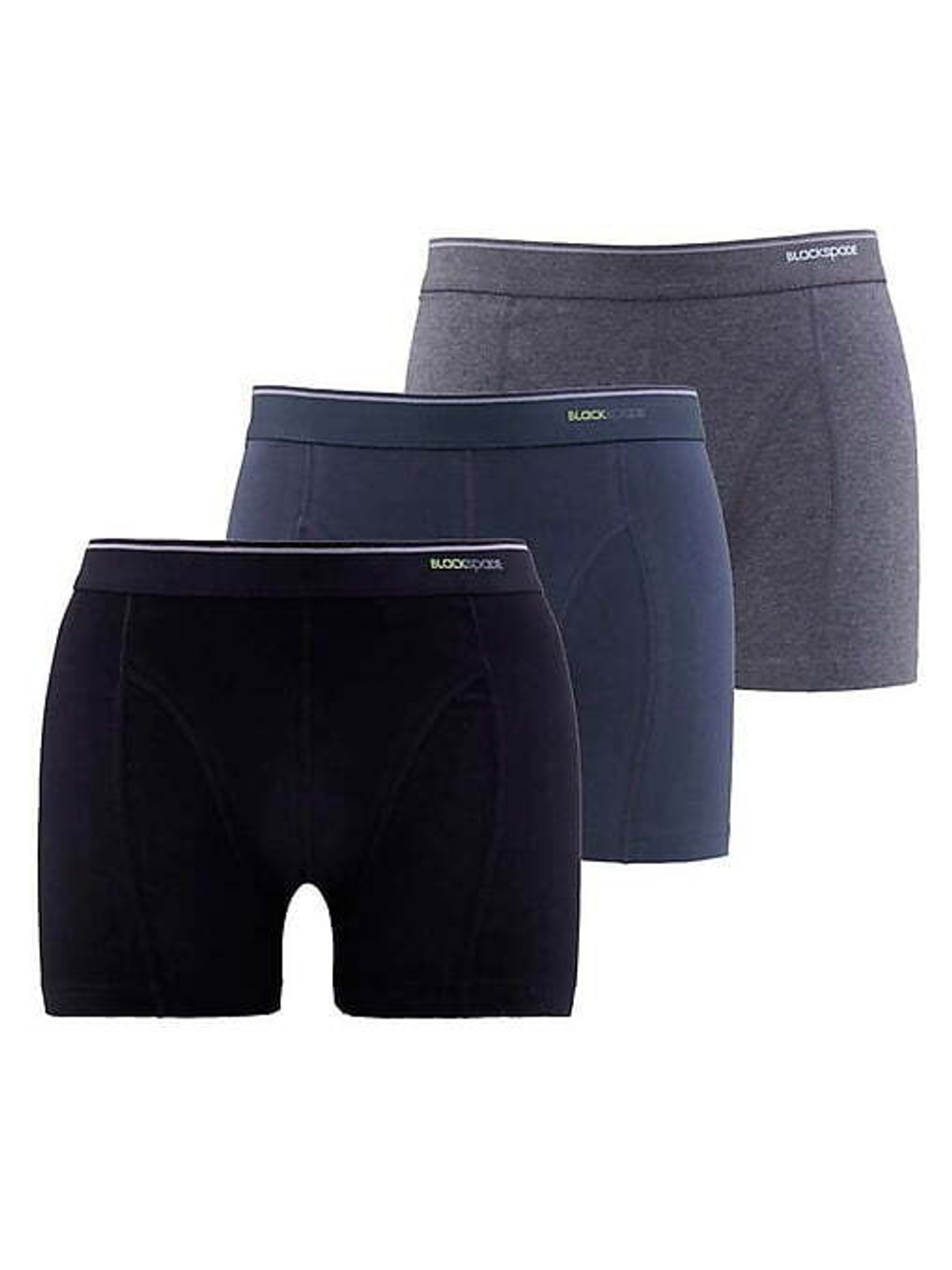 Трусы мужские боксеры Tender Cotton. Набор из 3-х штук антр.меланж-черный-антрацит