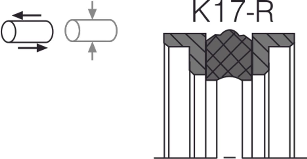 Уплотнение поршня K17-R аналог аксиос Aksios