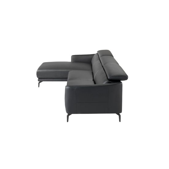 Угловой диван 5359-L /6040 черный кожаный