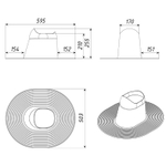 Комплект активной вентиляции: Нанодефлектор ND160, вент. выход утепленный высотой Н-500, для плоской кровли
