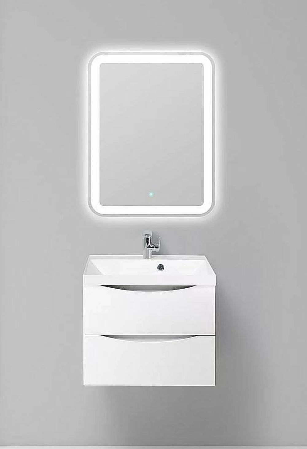 Тумба с раковиной Belbagno MARINO 60 подвесная Bianco Opaco