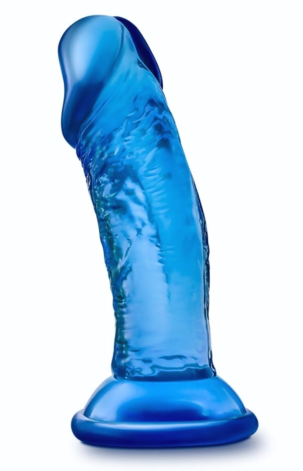 Синий анальный фаллоимитатор Sweet N Small 4 Inch Dildo with Suction Cup - 11,4 см. (Цвет: синий)