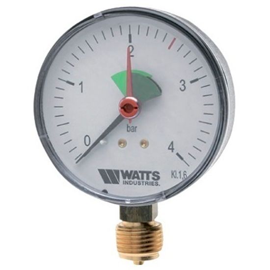 Манометр радиальный Watts F+R201 (1/4", 4 бар, 50 мм.) с указателем предела 10007375