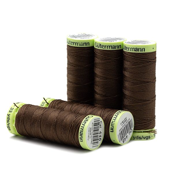 Нитки отделочные Gutermann Top Stitch 30 (30 метров), 5 кат. | 446 сигнальный коричневый