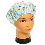 Шапочка для душа «Ультрамарин - Цветы», атласная, микс дизайнов, d-25см