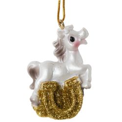 GAEM Фигурка декоративная подвесная "Лошадка", L3 W1,5 H4 см, 6в.