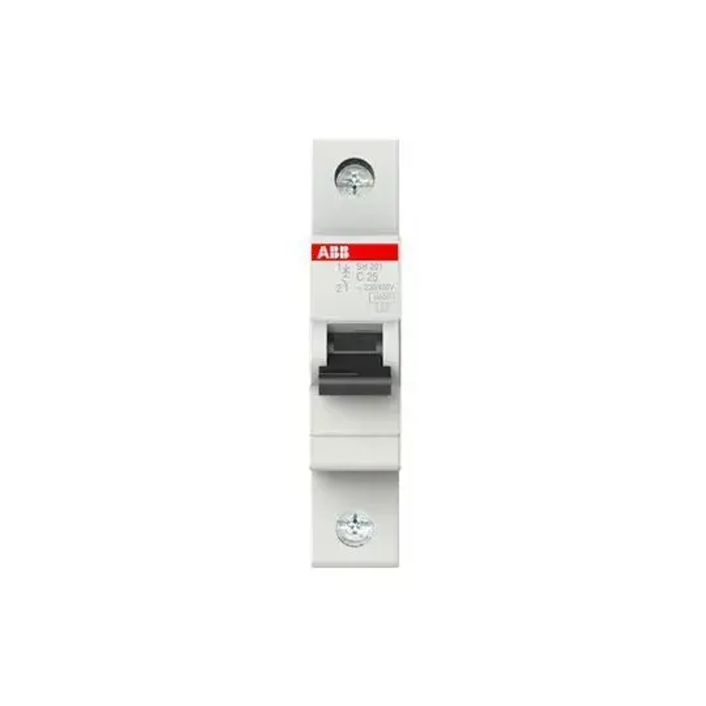 Автоматический выключатель ABB SH201 25A 6kA 1P тип С 2CDS211001R0254