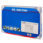 KING TONY (9-3544MRV) Набор торцевых головок 3/8" с принадлежностями, ложемент, 44 предмета