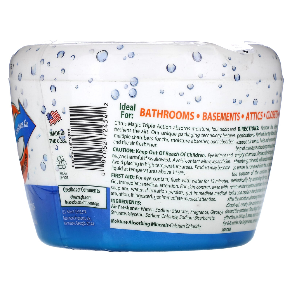 Citrus Magic, Triple Action, свежий цитрус, 362 г (12,8 унции)