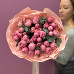 Букет из пионовидных роз "Сильва Пинк" #21