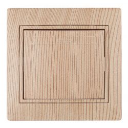 Выключатель Intro Plano 1-101-11 одноклавишный 10А-250В, IP20, СУ, сосна