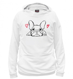 Толстовка двусторонняя "Французский бульдог - любовь"