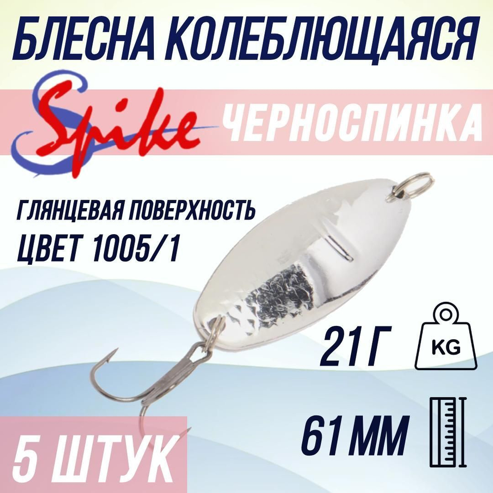 Блесна для рыбалки Черноспинка, 21 гр. 1005/2