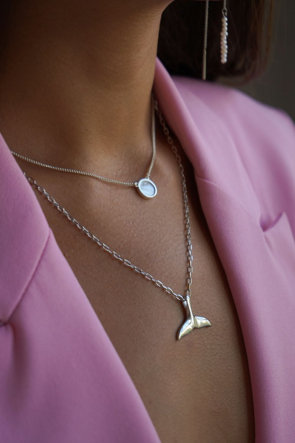 Колье-чокер с перламутром