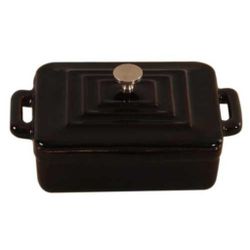 Кастрюля для подачи 13*9,5 см h4,5 см 300 мл прямоуг. с крышкой эмаль  . P.L. Proff Cuisine