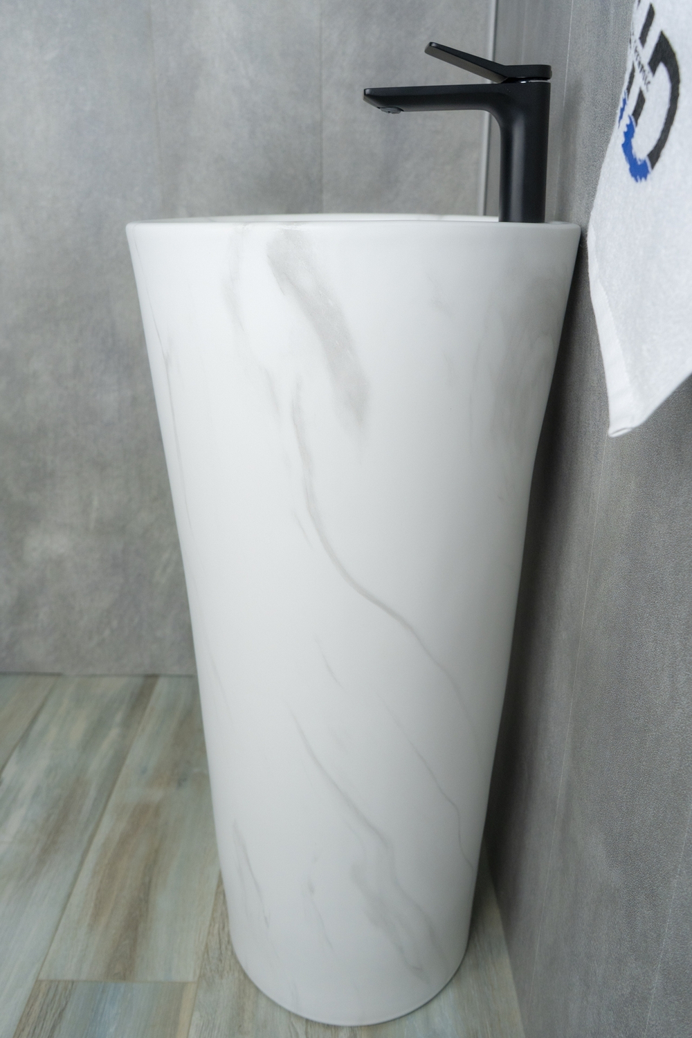 Раковина Gid Nb131ws 81111 накладная под камень матовый 40x40x84