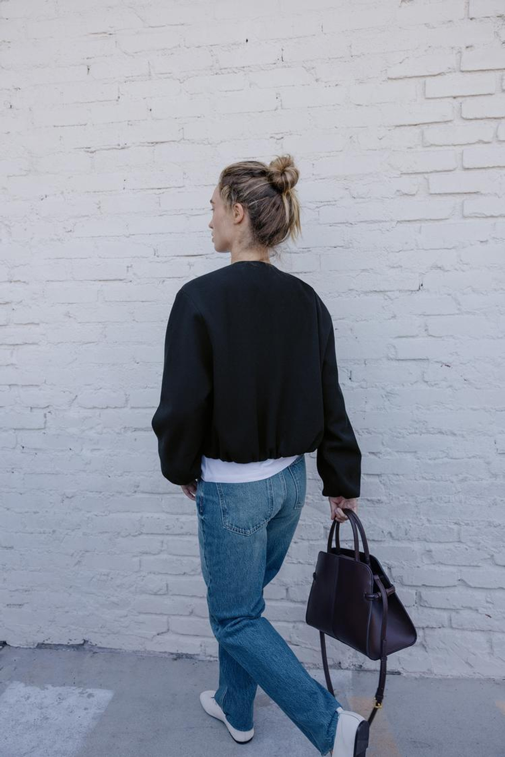 ZARA БОМБЕР ИЗ МЯГКОЙ ТКАНИ, ЧЕРНЫЙ