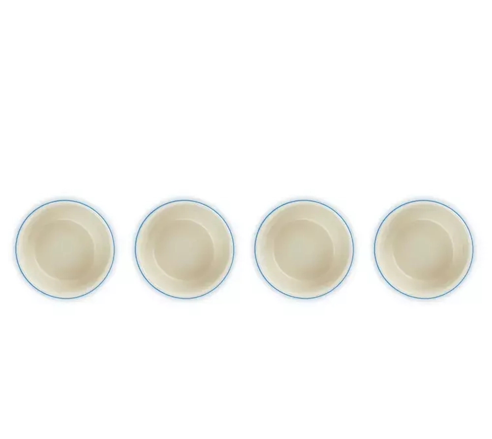 Le Creuset - Набор из 4 форм для выпечки 100мл лазурный / артикул   79109102200000  / GTIN 843251177998