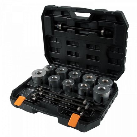 Цена на AFFIX (AF11020027C) Набор оправок для монтажа и демонтажа сайлентблоков, 34-80 мм, кейс, 27 предметов