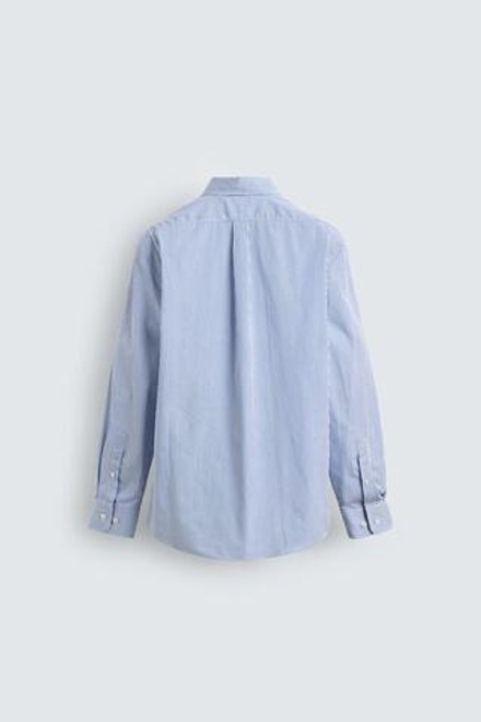 ZARA РУБАШКА КЛАССИЧЕСКОГО КРОЯ ИЗ ХЛОПКА, ПОЛОСКИ