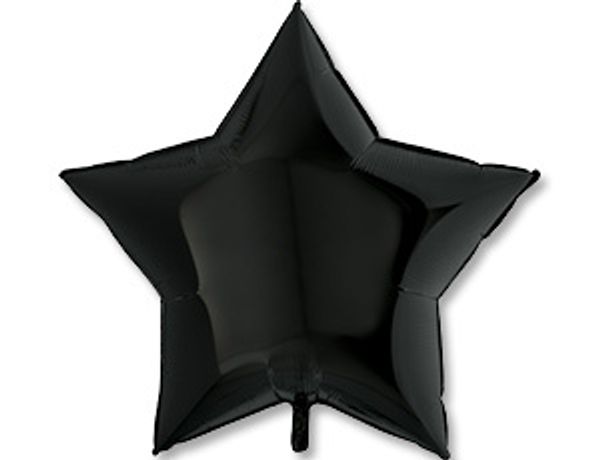 Шар звезда Черная 91см