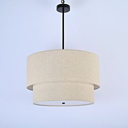 Подвесной Светильник Rh Two-Tier Round Shade Linen By Imperiumloft