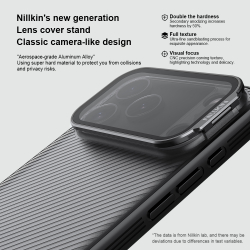 Чехол прозрачный тонированный на iPhone 17 Pro Max, серия CamShield Prop Case (версия с прозрачной крышкой объектива) от Nillkin