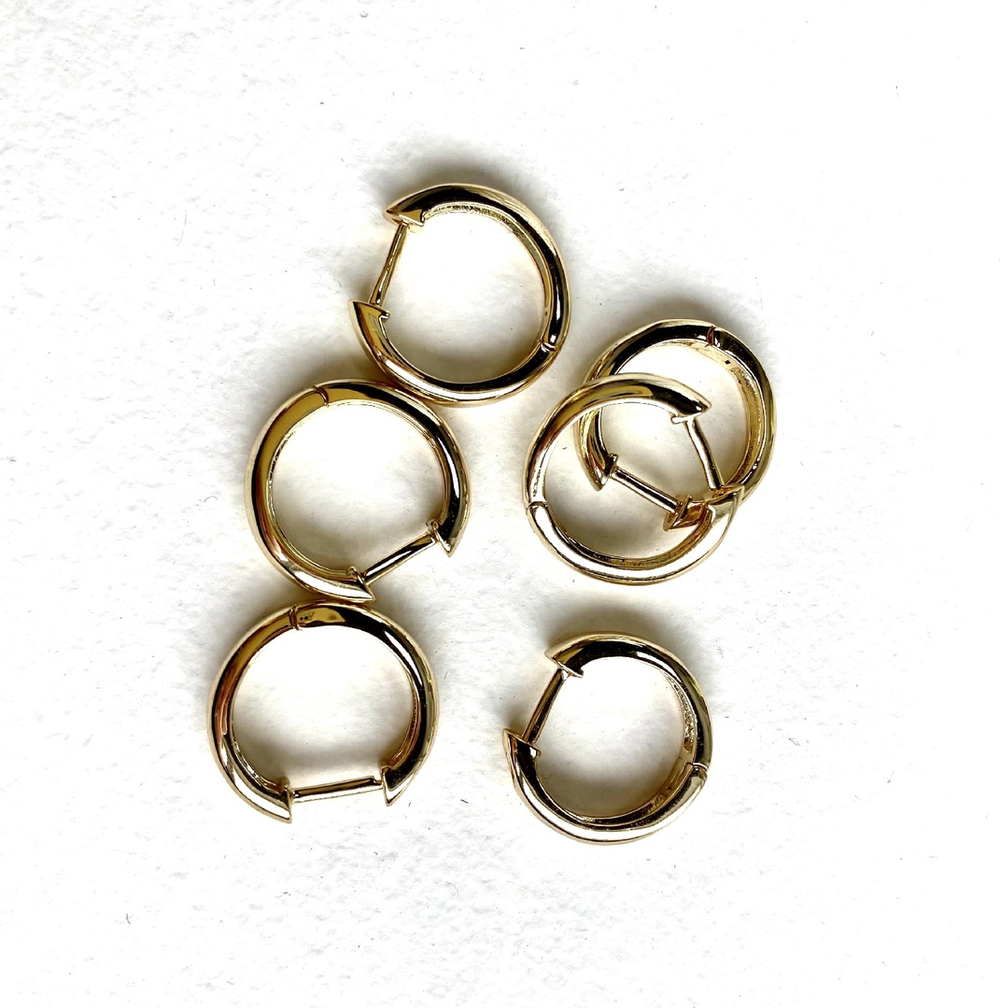 172601-з Швензы-Конго круглые 17мм*3,3 мм, позолота, пара