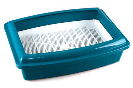 Туалет для кошек Премиум "ГЛУБОКИЙ ПОЛНЫЙ КОМПЛЕКТ" (Морская волна) ВАКА 430*325*120