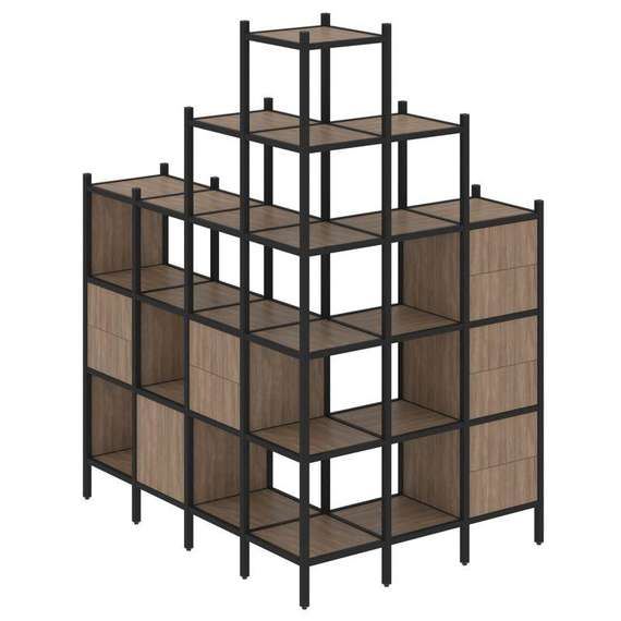 Лофт Угловой внешний стеллаж наборный VR.L-56  1694*1278*2280