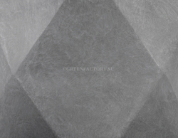 Кашпо TREEZ ERGO - серия Rombo - Низкая чаша-многогранник - Светло-серый камень