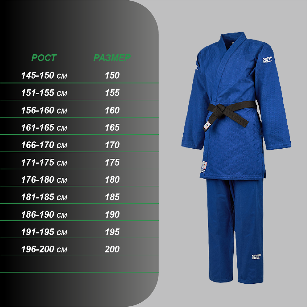 JSS-10212EU7 Кимоно Дзюдо SUPER одобрено IJF синее 2024