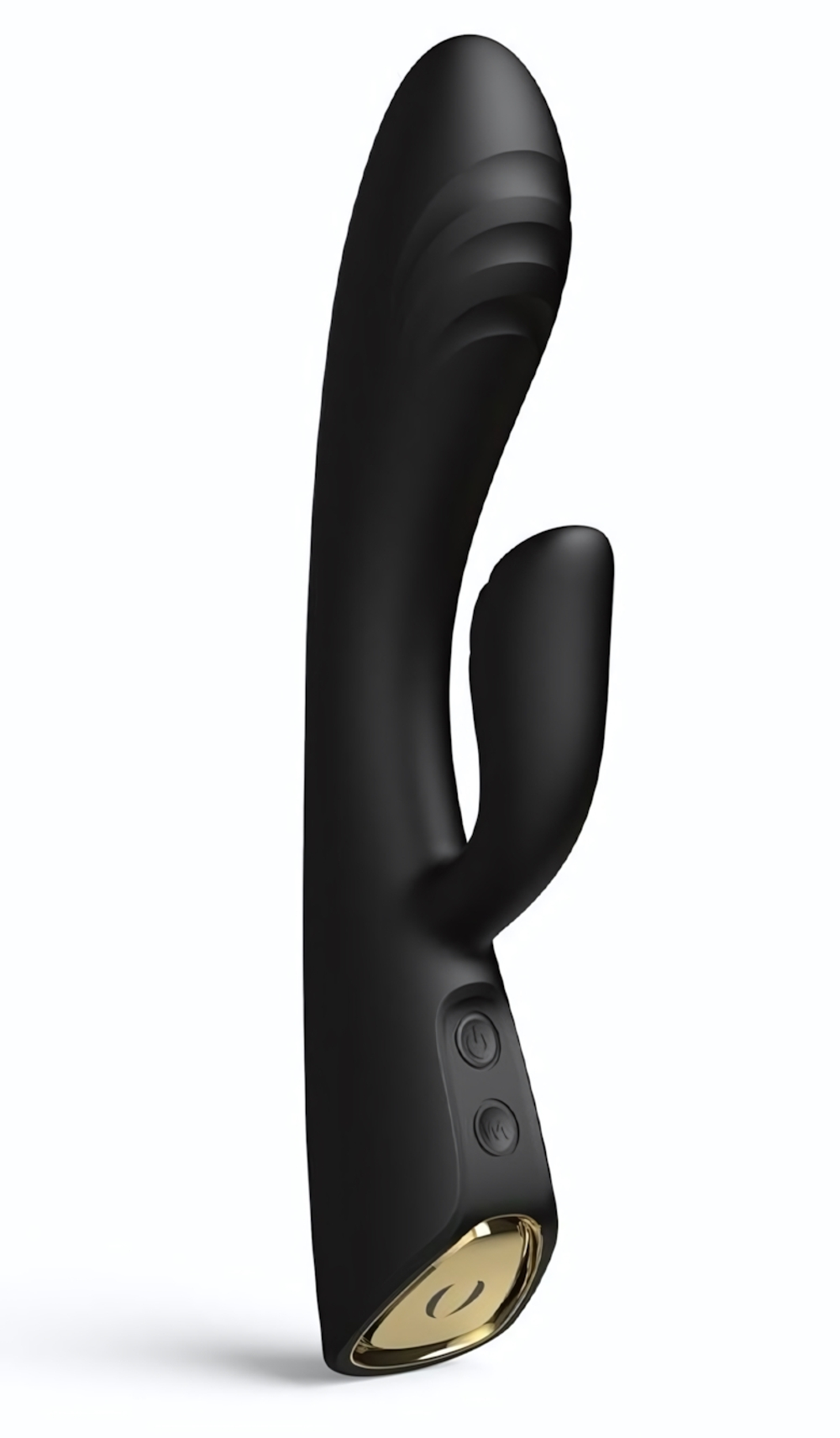 Черный вибратор-кролик Flexi Rabbit с функцией подогрева - 21,2 см. (Цвет: черный)