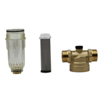 Фильтр самопромывной TIM 3/4" с манометром в стеклянном корпусе