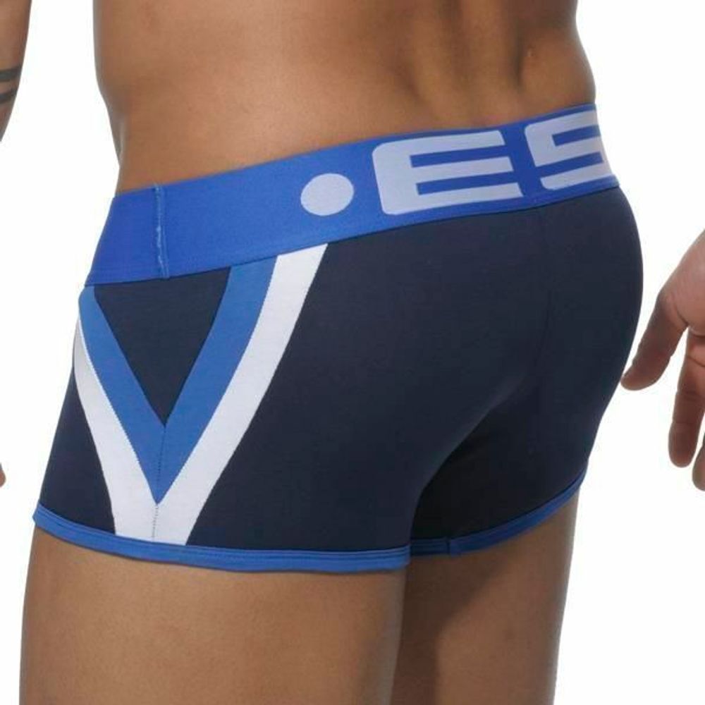 Мужские трусы ES Collection хипсы темно-синие с синей резинкой Мужские трусы ES Collection хипсы темно-синие с синей резинкой