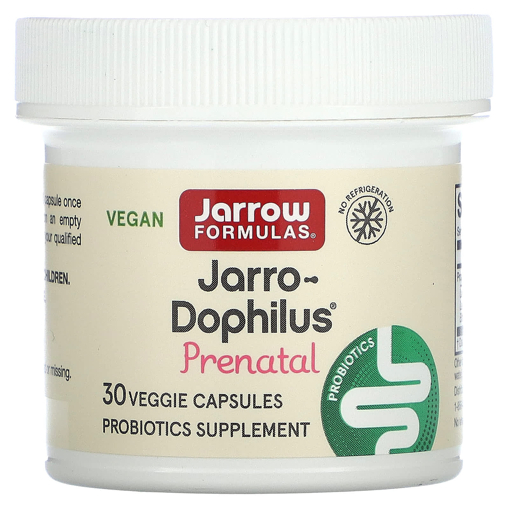 Jarrow Formulas, Vegan Jarro-Dophilus, пренатальный комплекс, 6 млрд КОЕ, 30 вегетарианских капсул