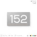 Номер на дверь 152, табличка на дверь для офиса, квартиры, кабинета, аудитории, склада, серый 120х70 мм, Айдентика Технолоджи