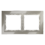 Рамка стеклянная VOLTUM S70 на 2 поста, (шелк, стекло)